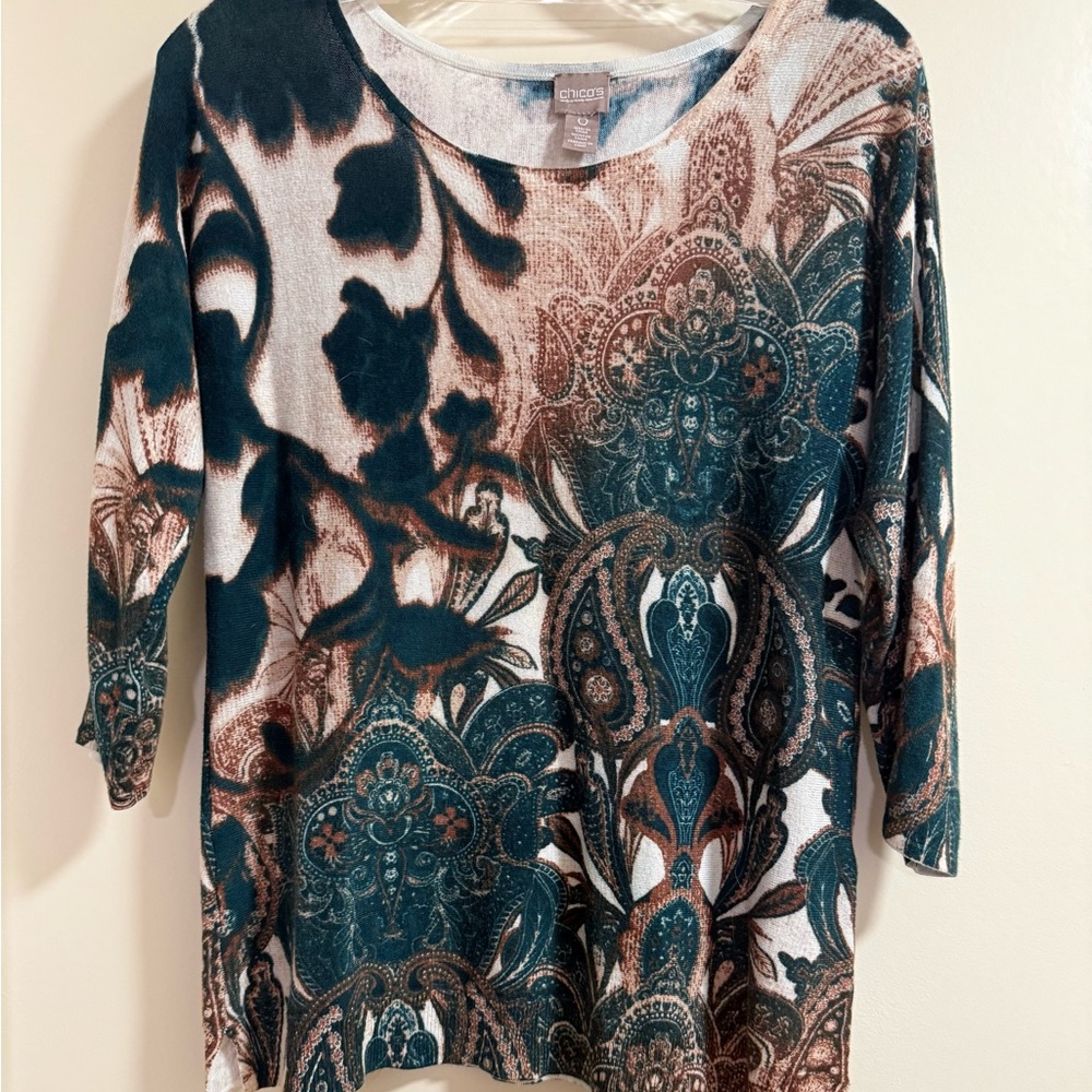 Chico’s Versatile Soft Lightweight Sweater MultiColor Size 0